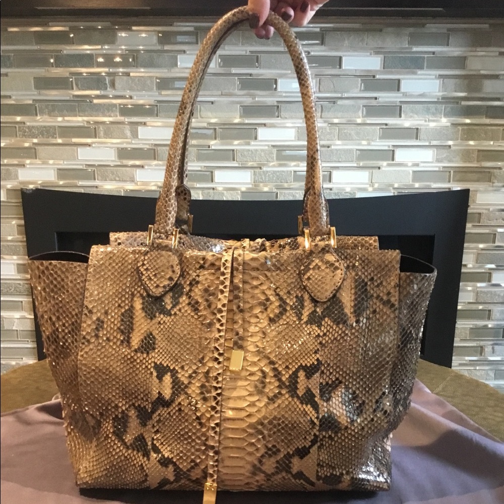 Michael Kors Collection Miranda Python Tote - Picture 3 of 7